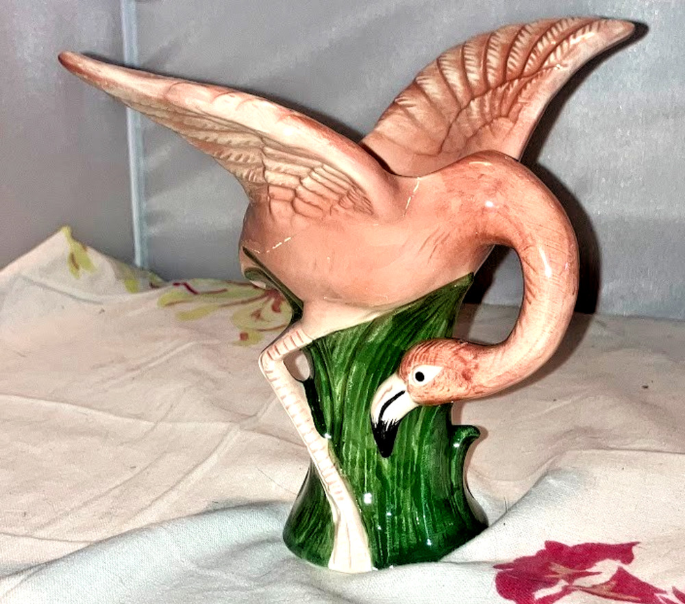 Fitz and Floyd flamingo candle holder